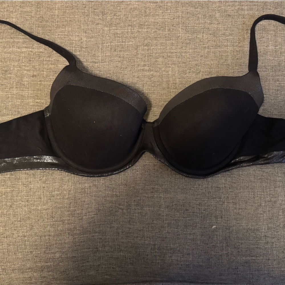 Black Wet Look Body By Victoria Bra Victoria’s Secret